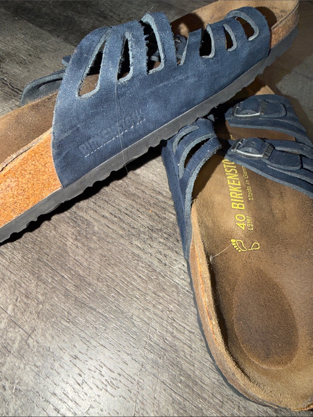 Birkenstock Granada Navy Blue Sandals Women’s Size US 9/EU 40 - Picture 5 of 6